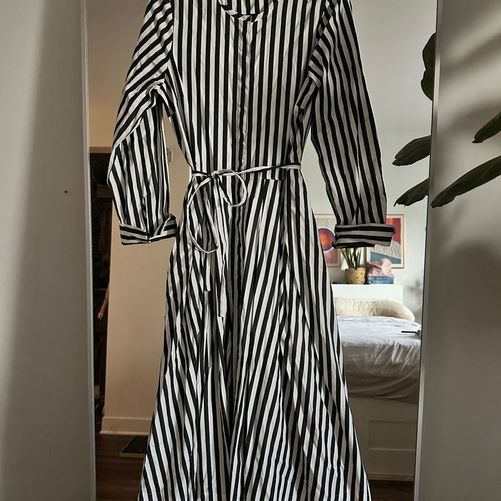 Madewell tie-waist  Midi shirt dress Size 4 - Picture 7 of 12